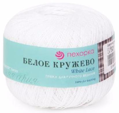 картинка Белое кружево 50г/475м от магазина Товары для рукоделия