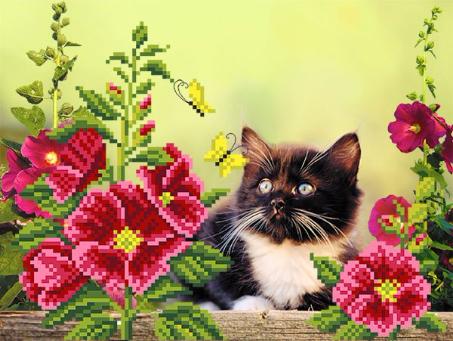 картинка 4115 Рисунок на шелке р.28/34 "Котофей" от магазина Товары для рукоделия