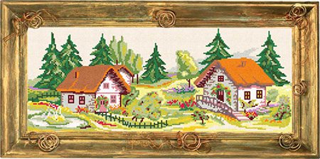 картинка Чар20-S "Летний пейзаж" Рисунок на ткани "Чаровница" 20*50 от магазина Товары для рукоделия