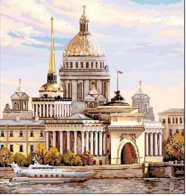 картинка Г006 "Набережная" Рисунок на канве "Гелиос" 43,5*46 см от магазина Товары для рукоделия