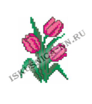 картинка ББ038 "Розовая роза" Схема на шелке "Искусница" 8*8 от магазина Товары для рукоделия