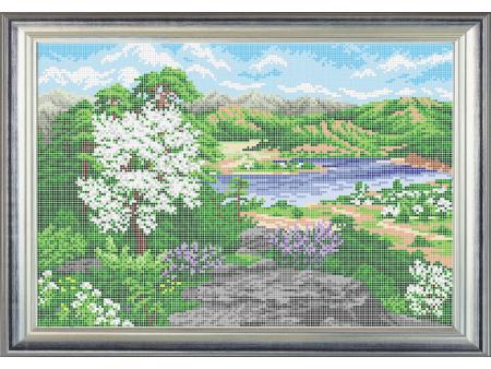 картинка К3447 "Цветущая долина" Рисунок на ткани "Larkes" 26*38 см от магазина Товары для рукоделия