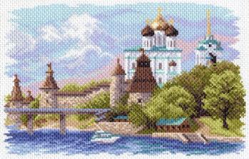 картинка 1645 Рисунок на канве 28/37 МП "Псковский кремль" от магазина Товары для рукоделия